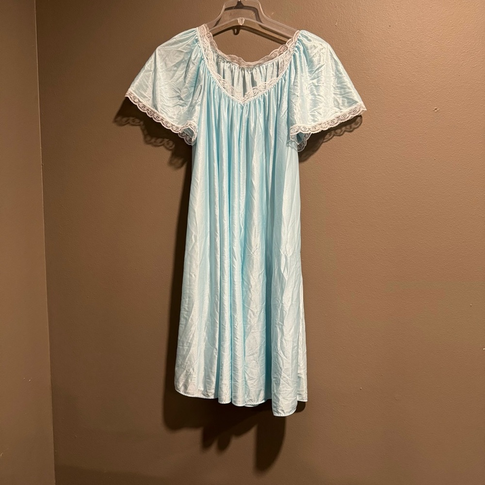 Spotlight 100% Nylon Lace Trimmed Nightgown One size fits all